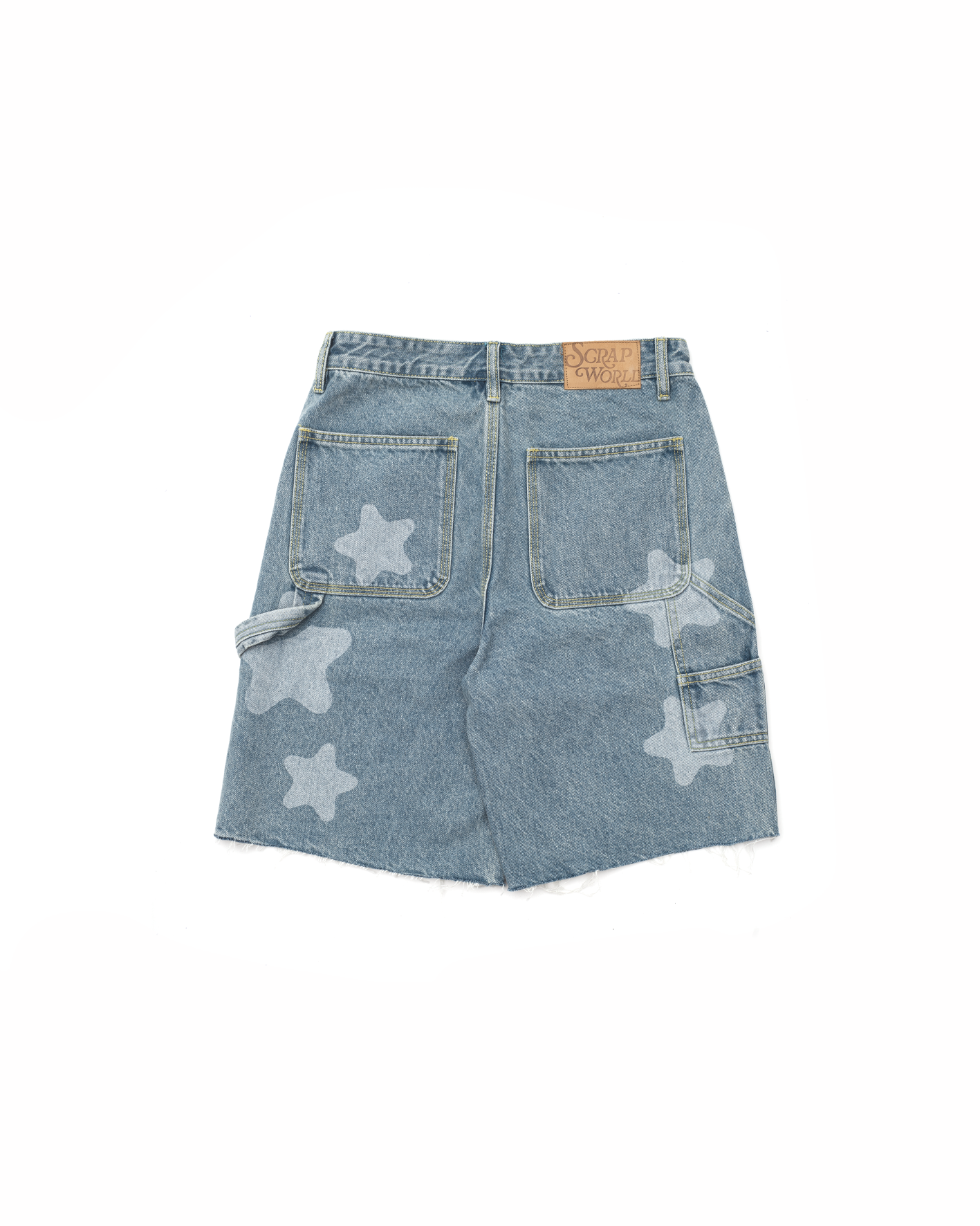 S-STARS DENIM SHORTS DIRT WASHED BLUE